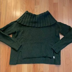 Green cowl neck sweater